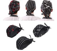 Audio frequency% Bandana Kopftuch Bandana Baumwolle KüChenmüTze Lustige Kopfbedeckung Elastische KochmüTze Mit Krawatten,Atmungsaktiv Koch Berufsbekleidung BistromüTze FüR MäNner Frauen KüChe Kochen