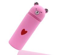 Audio frequency% Federmäppchen Aus Weichem Silikon，Pencil Case Kawaii Mäppchen Kawaii Stifte Federmäppchen, Stiftemäppchen Schulmäppchen Mädchen Für Schülerin Teenager (Rosa)