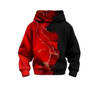 Aueoero Kapuzenpullover mit 3D-Druck, für Jungen, Mädchen, Kinder, Sweatshirts, Pullover, coole Kleidung, Schwarz / Rot, 2 Red Legend, 12-13 Jahre