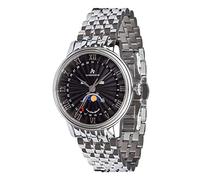 Auersheim Limitierte Auflage Mene Herrenuhr mit Datumsanzeige Klassisches Design Ø42mm Silber Edelstahl Armbanduhr (Silber)