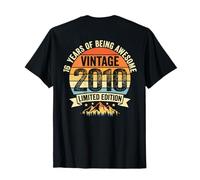 (Auf der Rückseite) Vintage 16 Geburtstag Dekorationen Männer 16. Geburtstag 16 T-Shirt