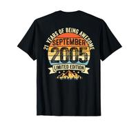 (Auf der Rückseite) Vintage 21 Geburtstag Dekorationen Männer 21. Jahr 2005 21 T-Shirt