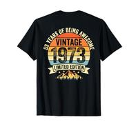 (Auf der Rückseite) Vintage 53 Geburtstag Dekorationen Männer 53 Jahre 1973 53 T-Shirt