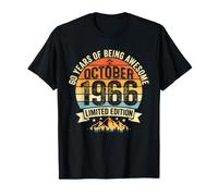 (Auf der Rückseite) Vintage 60 Geburtstag Dekorationen Männer 60 Jahre 1966 60 T-Shirt