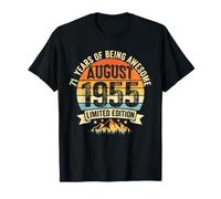 (Auf der Rückseite) Vintage 71 Geburtstag Dekorationen Männer 71 Jahre 1955 71 T-Shirt