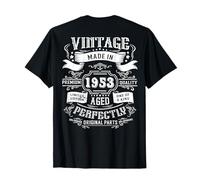 (auf der Rückseite) Vintage 73. Geburtstag Dekorationen 1953 73 Geburtstag T-Shirt