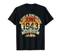 (Auf der Rückseite) Vintage 83 Geburtstag Dekorationen Männer 83yr 1943 83 T-Shirt