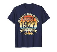 (auf der Rückseite) Vintage 99 Geburtstag Dekorationen Männer 99 Jahre 1927 99 T-Shirt