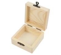 Aufbewahrungsbox aus Pinus sylvestris für holz 8x8x4.5cm | Helle natürliche Holzfarbe ohne Narben handverklebt Perfekt für Kinder DIY oder Produktverpackung