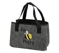 Aufbewahrungstasche Biene "Bee Happy" │ Filz 40x26cm │ Shopper Henkelkorb Tragetasche