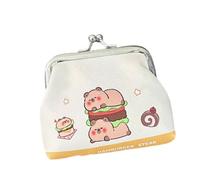 Aufbewahrungstasche für Kopfhörer, Cartoon-Capybara, Münztasche, Münztasche, Geldtasche, modische Geldbörse mit Kussschloss, 03style, Bohemian-Stil