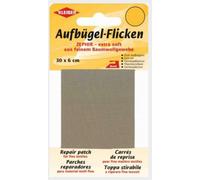 Aufbügel - Flicken 30 x 6 cm beige