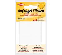 Kleiber + Co.GmbH Aufbügel-Flicken Zephir Aufbügelflicken, Baumwolle, weiß, 30 x 6 x 0.3 cm