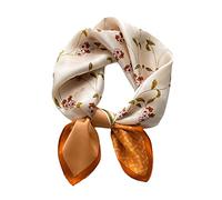 Aufeel 100% echte Maulbeerseide, für Damen, klein, quadratisch, 53,3 cm, leichtes Kopftuch, bedrucktes Halstuch, Geschenkverpackung, Floral Beauty, Small
