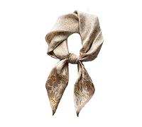 Aufeel 100% reine Maulbeerseide, quadratischer Schal für Haare, 68 x 68 cm, für Damen, Seide, Halstuch, Fall, Small