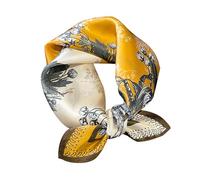 Aufeel Damen-Halstuch aus 100% reiner Maulbeerseide, klein, quadratisch, Seide, Kopftuch, ca. 53 x 53 cm, Small