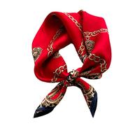 Aufeel Damen-Halstuch aus 100 % reiner Maulbeerseide, klein, quadratisch, Seide, Kopftuch, ca. 53 x 53 cm, Small