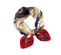 Aufeel Damen-Halstuch aus 100% reiner Maulbeerseide, klein, quadratisch, Seide, Kopftuch, ca. 53 x 53 cm, Small