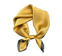 Aufeel Damen-Halstuch aus 100 % reiner Maulbeerseide, klein, quadratisch, Seide, Kopftuch, ca. 53 x 53 cm, Small