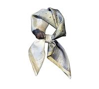 Aufeel Damen Seidenhalstuch, 100% reine Maulbeerseide, quadratisch, 68,9 x 68,9 cm, Hübscher Herbst