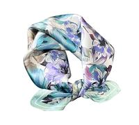 Aufeel Halstuch, 100 % echte Maulbeerseide, klein, quadratisch, 53,3 cm, leichtes Kopftuch, bedruckt, in Geschenkverpackung, Small