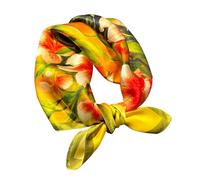 Aufeel Halstuch, 100% echte Maulbeerseide, klein, quadratisch, 53,3 cm, leichtes Kopftuch, bedruckt, in Geschenkverpackung, Small