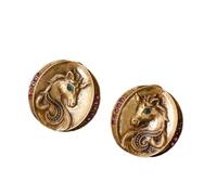 Auffällige Ohrringe Mit Pferdekopf Anhänger Modischer Ohrschmuck Metallstruktur Für Passende Mode Outfits Einzigartige Pferde Ohrstecker