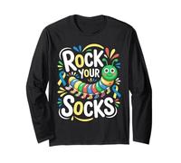 Aufklärungstag zum Thema Rock Your Socks Down Syndrom Caterpillar Kids Langarmshirt