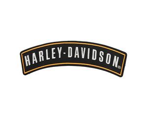 Aufnäher 10" Harley Davidson Backer Patch Schwarz Orange Weiß ca. 25,4 x 8,9 cm ca. 25,4 x 8,9 cm schwarz orange weiß