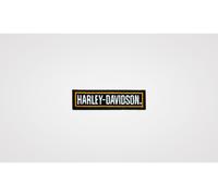 Aufnäher 3.5″ Harley-Davidson Patch ca. 8,89 x 2,54 cm schwarz orange weiß