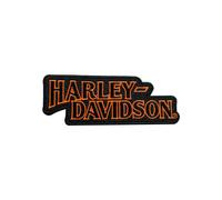 Aufnäher 5" Harley Two Tone Patch Schwarz Orange ca. 12,7 x 4,6 cm ca. 12,7 x 4,6 cm schwarz orange