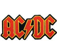 Aufnäher Ac/dc Patches (Orange) Australian Hard Rock Band Music Clothing Vest Polo Jacket Shirt Embroidered Iron on Patch