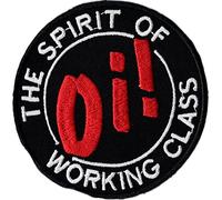 Aufnäher Arbeitsklasse Abzeichen - The spirit of working class, Oi! - Working class Patches zum aufbügeln l Aufbügler für alle Stoffe l Power to the people Sticker l 70x70mm