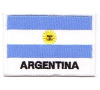 Aufnäher Iron on Patches Applikation Flagge Argentinien 7,2 x 4,9cm