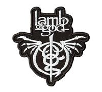 Aufnäher "Lamb of God" - Rockband Wrath Emblem - Log, Heavy Metal Music Logo Patches - bestickter Aufnäher zum Aufbügeln - Größe: 11,9 x 12,4 cm