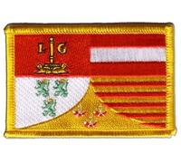 Aufnäher Patch Flagge Belgien Lüttich Provinz - 8 x 6 cm