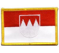 Flaggenfritze Aufnäher Patch Flagge Deutschland Franken - 8 x 6 cm