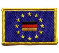 Aufnäher Patch Flagge Europäische Union EU mit Deutschland - 8 x 6 cm