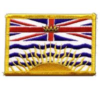 Flaggenfritze Aufnäher Patch Flagge Kanada Britisch Kolumbien - 8 x 6 cm