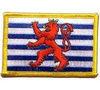 Flaggenfritze Aufnäher Patch Flagge Luxemburg Löwe - 8 x 6 cm