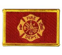 Flaggenfritze Aufnäher Patch Flagge USA US Fire Department - 8 x 6 cm