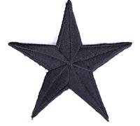 Aufnäher Patches für Jacken Jeans Kleidung Applikationen Bügelbilder Flicken Stoff Patch Kleider Aufnäher Patches Aufbügler zum Aufbügeln " Stern schwarz 7 cm "