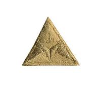 Aufnäher zum Aufbügeln, dreieckig, 2 x 2 cm, Beige, 3 Stück