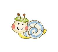 Aufnäher zum Aufbügeln, Motiv: Schnecke, 4,7 cm x 3,5 cm