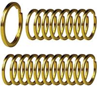 aufodara 20 Stück Runde Flache Schlüsselringe 25mm Set gold Split Ringe Metall Schlüsselanhänger Ring, Schlüssel Zubehör für Home Auto Office (Gold)