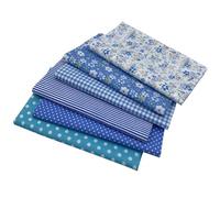 aufodara 6 Stück 50 x 80 cm Baumwollstoff Stoffpakete Groß Patchwork Stoffe Baumwolle, Baumwollstoff Meterware, Stoffe zum Nähen, Patchwork Stoffpaket zum Quilten DIY Basteln Handwerken (Blau)