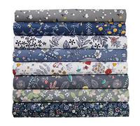 aufodara 8 Stück Baumwollstoff Meterware Stoffpaket 50 x 50 cm Stoff, Stoffe zum Nähen, Patchwork zum Quilten DIY Basteln Handwerken, Quadrate Baumwolltuch (Bunt A)