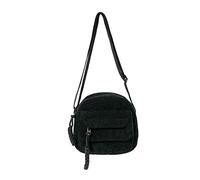 Aufona Süße Crossbody-Tasche für Damen, Kordsamt, Kawaii-Umhängetasche, ästhetisch, kleine Geldbörse, Schwarz, 8.6 inches x 7 inches x 2.76 inches, Kawaii