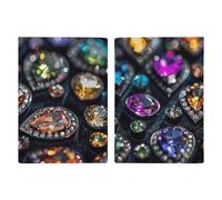 Aufwendige Reisepasshülle mit Schmuckmustern, Reisepasshülle für Reisen, Reisepass, Kartenschutz, Brieftasche, RFID-blockierend, Leder-Kartenetui für Damen und Herren, aufwendiger Schmuck, Aufwendige