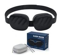 Augen Bedeckende Schlafmaske - 3D-Memory-, 2 Cm Tiefe Augenmuschel | Verstellbarer Riemen, 100% Lichtblockierend | Schlafmaske - Reiseausrüstung, Schlafsaal, Schlafzimmer, Flugzeug, Ruhe